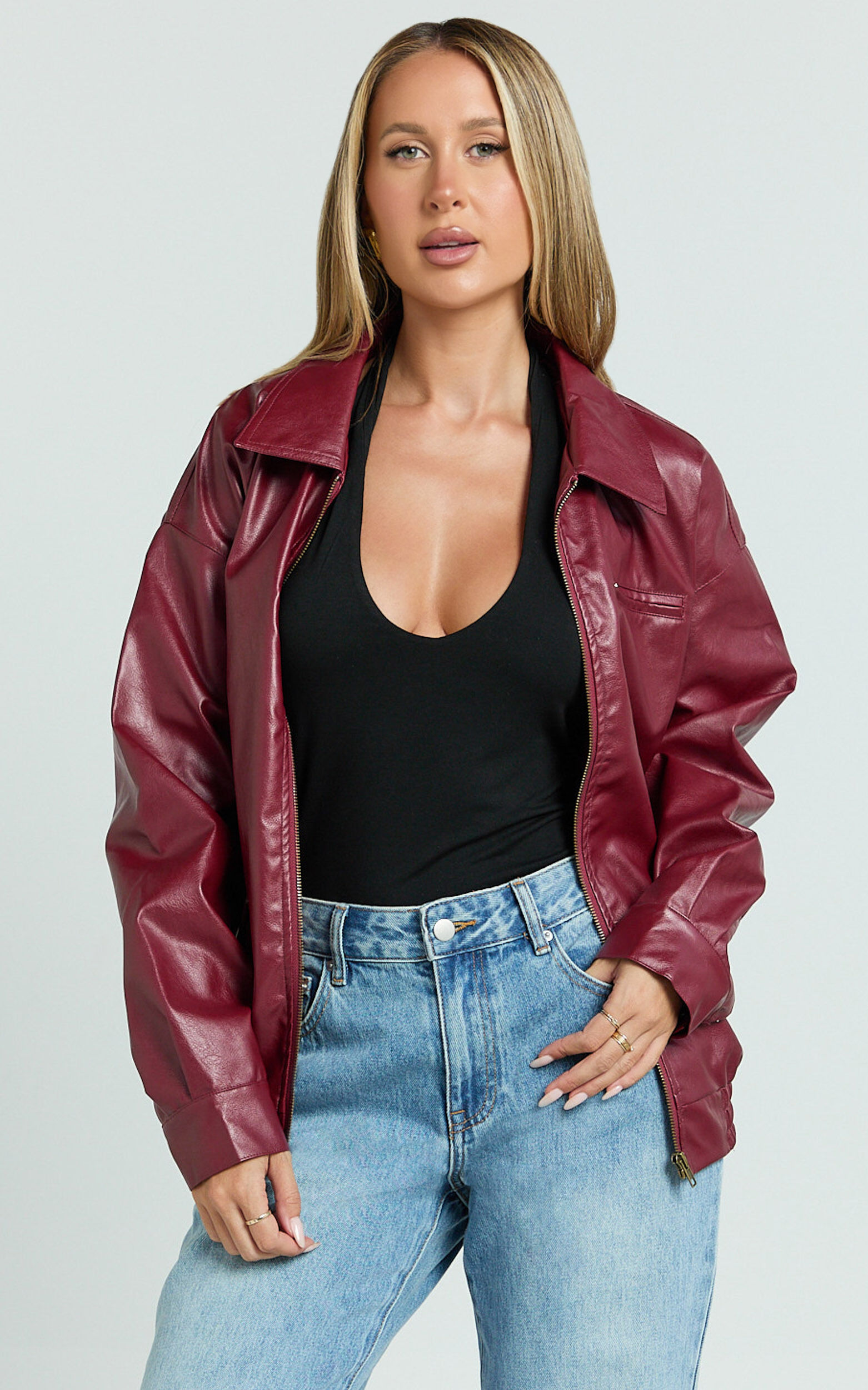 【関税込み】CHLOE Leather bomber jacket Chloe Glossy Leather Bomber Jacket - Bergdorf Goodman