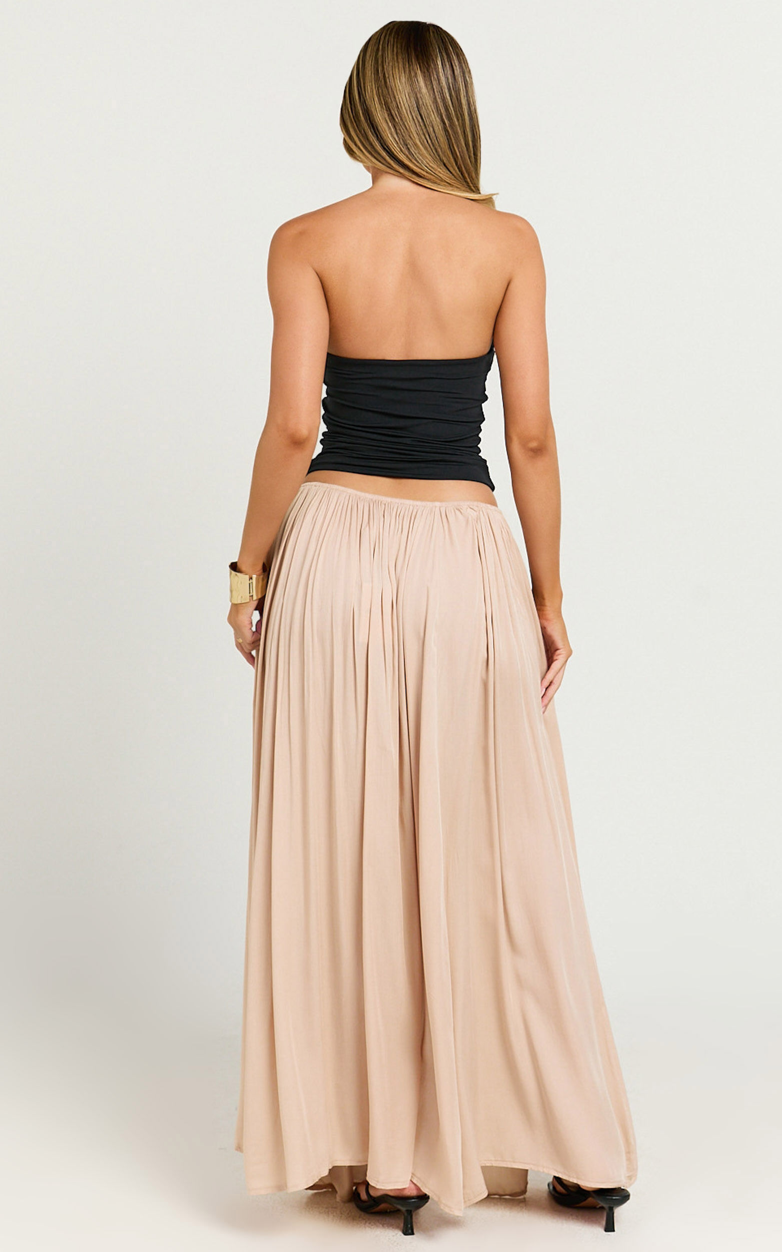 Thigh split jersey skirt discount
