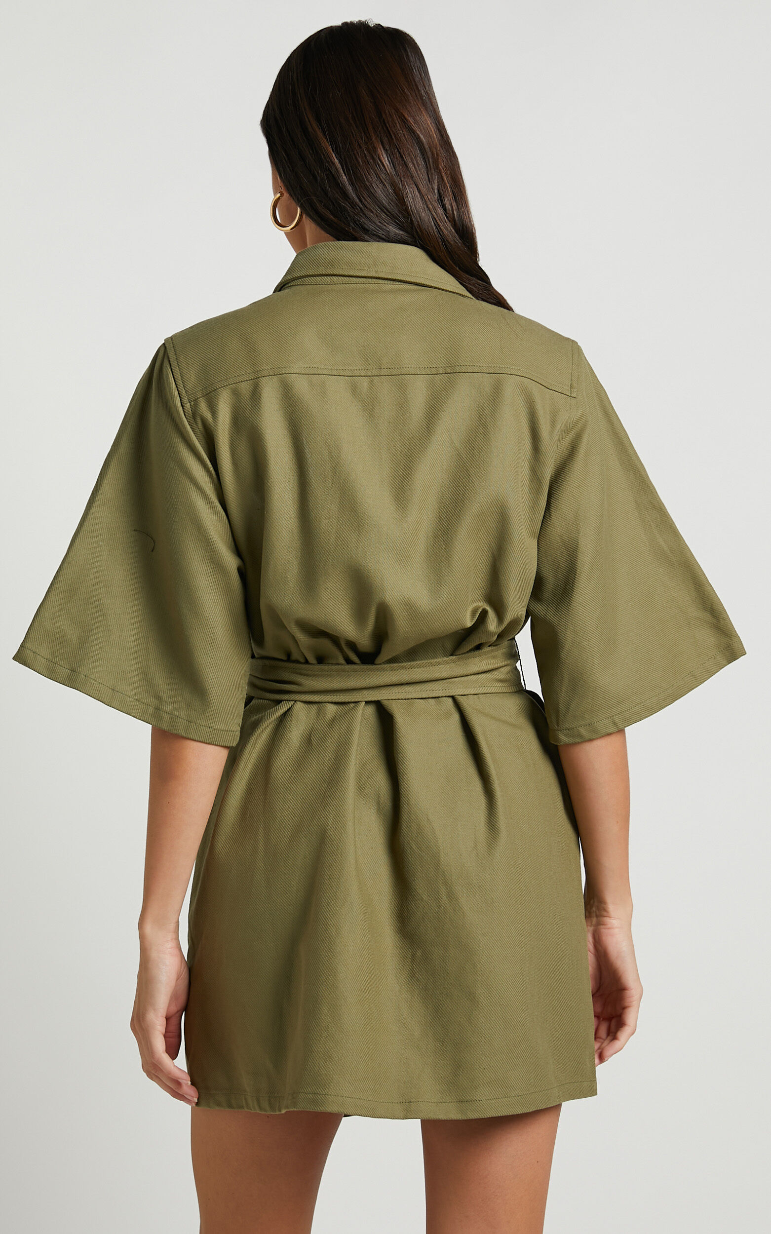 Topshop khaki belted mini dress new arrivals