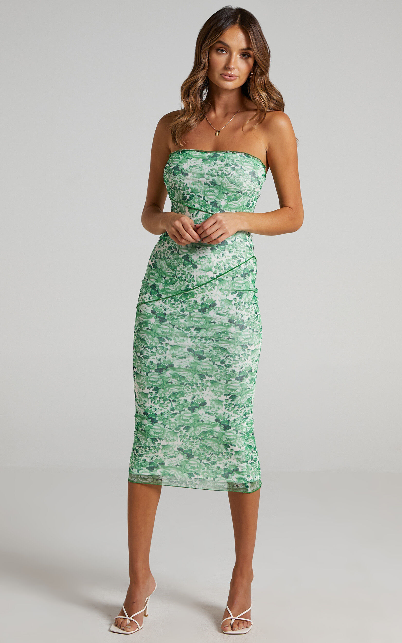 Strapless mesh dress top