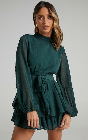 Bottom Of Your Heart Playsuit in Emerald