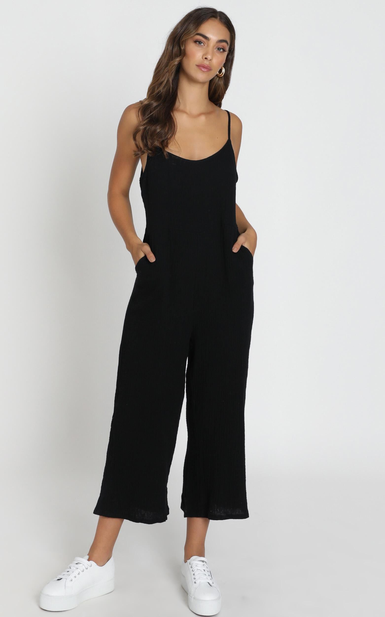 Showpo black jumpsuit hot sale