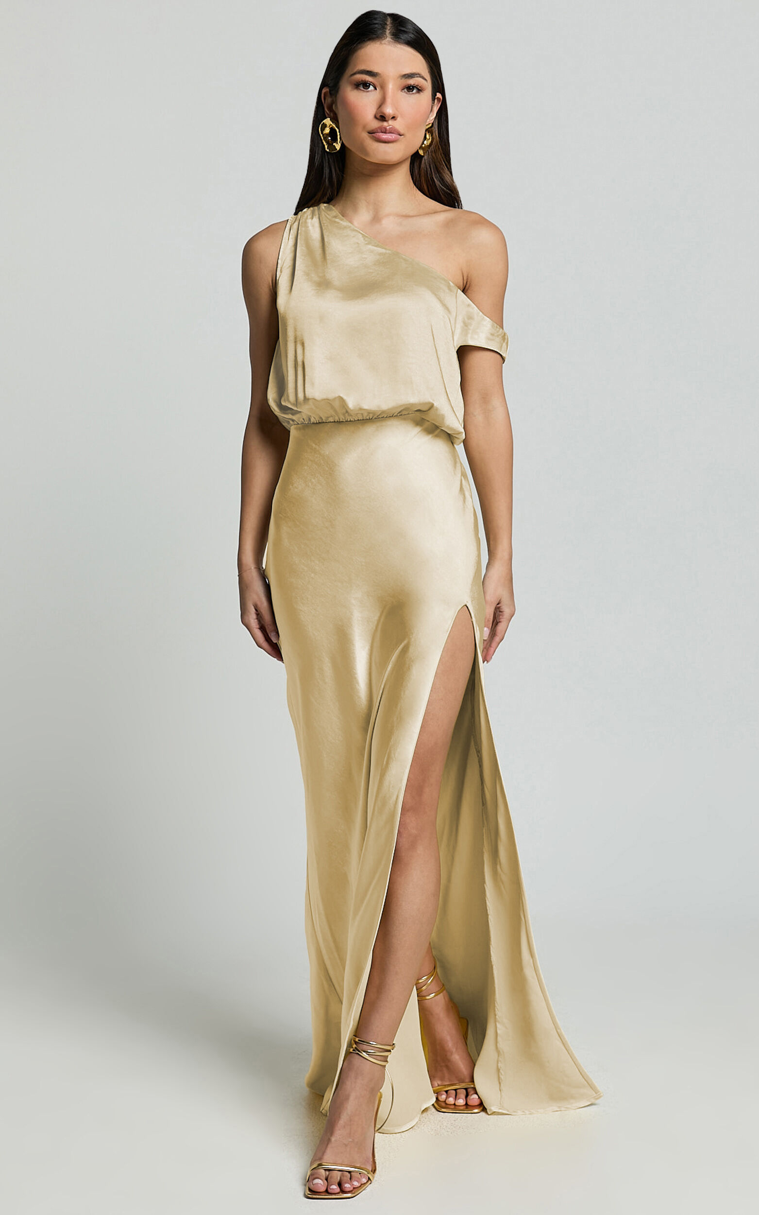 Off the shoulder slip dress deals