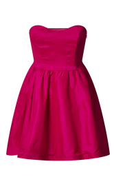 Jayde Mini Dress - Strapless Sweetheart Fit And Flare Dress in Magenta ...