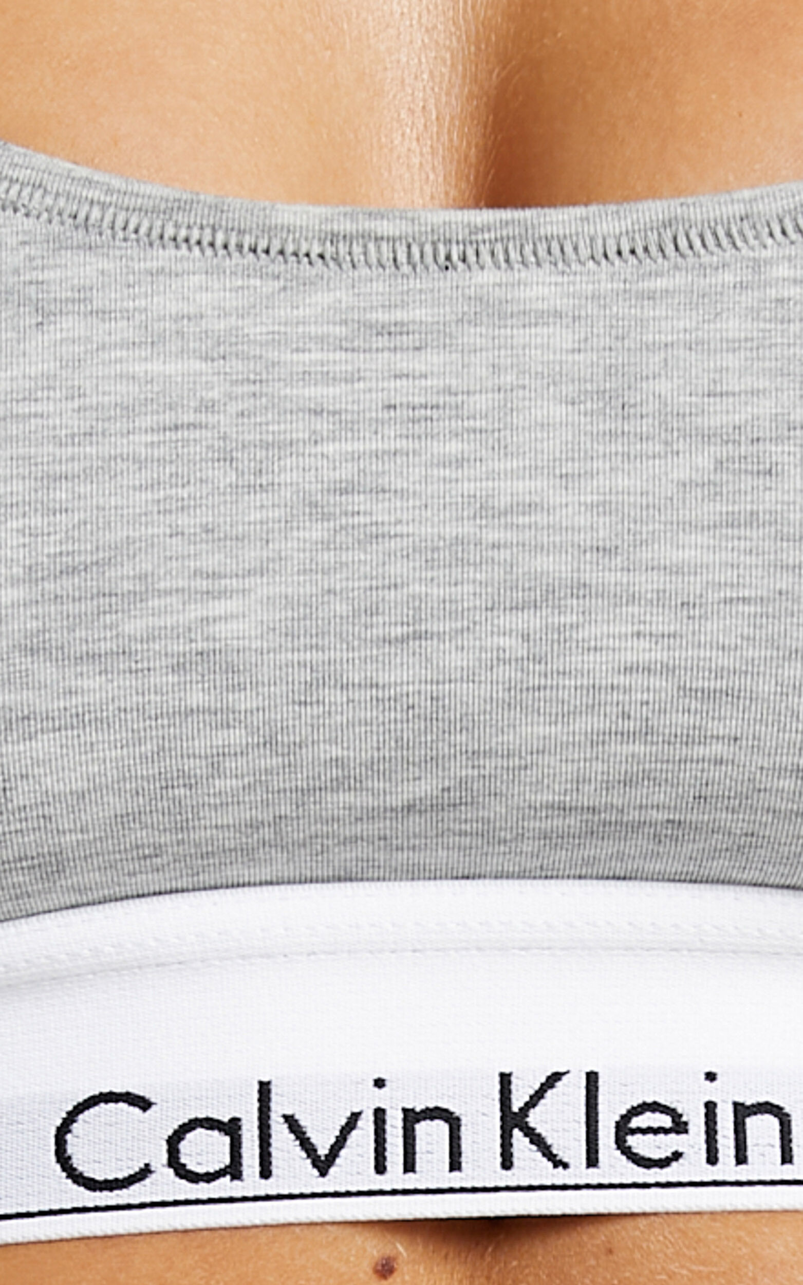 Calvin Klein Modern Cotton Unlined Bralette In Grey in Gray