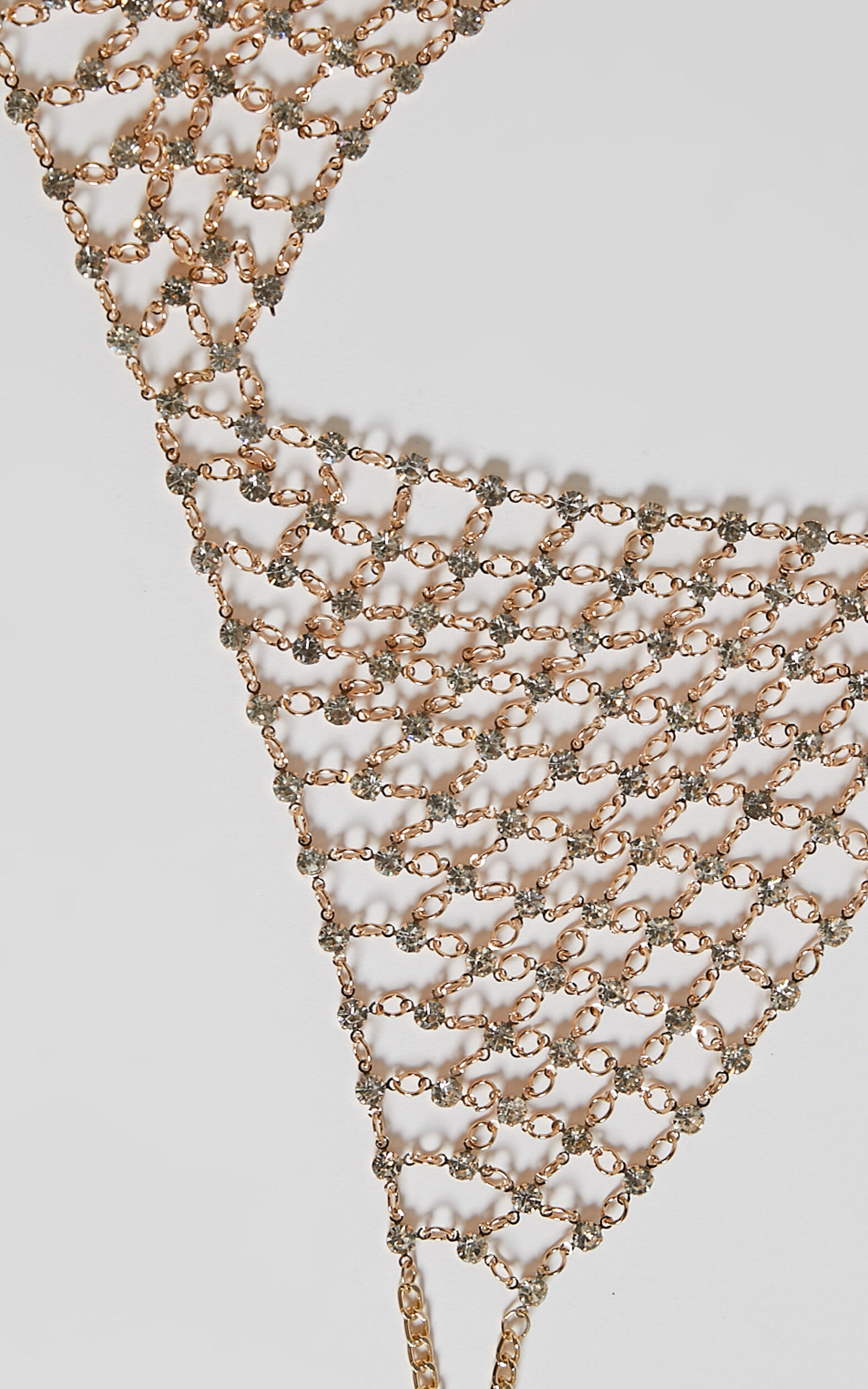 Jassy Gold Chain Triangle Bralette in Gold Showpo USA