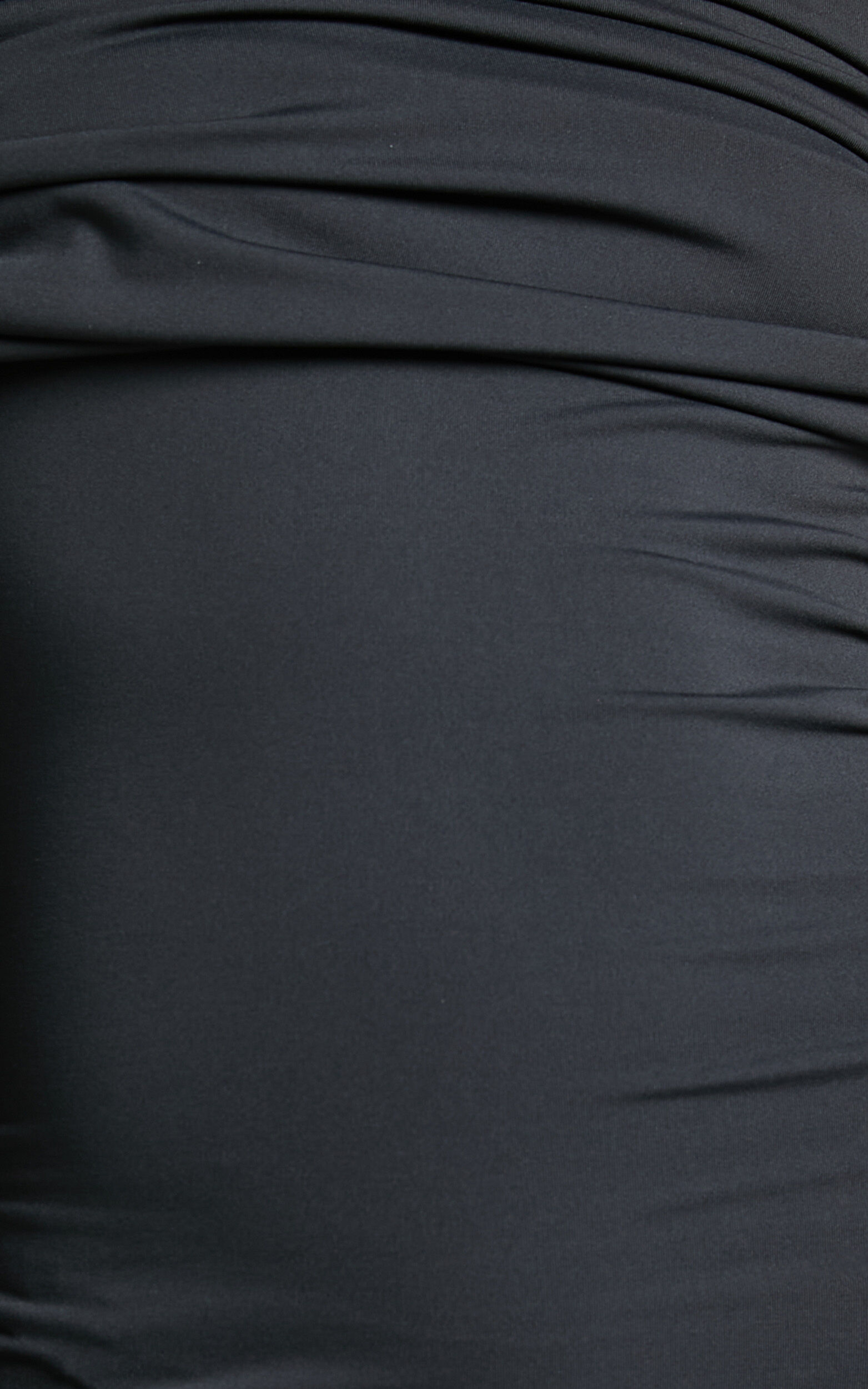 Ermalen Midi Dress - Folded Off Shoulder Long Sleeve Dress in Black ...