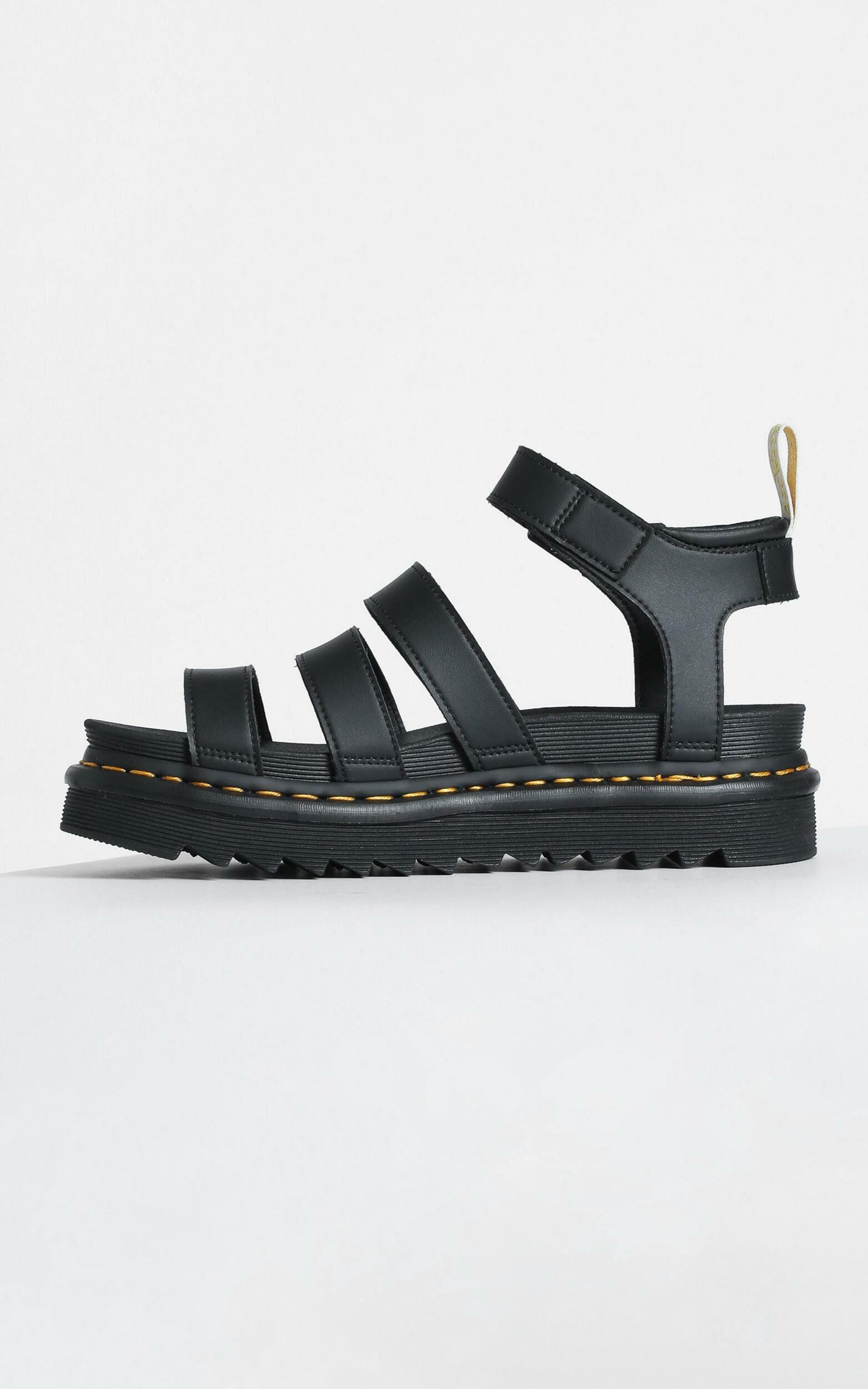 Dr. Martens Vegan Blaire Felix Rub Off Chunk Sandal in Black Showpo USA