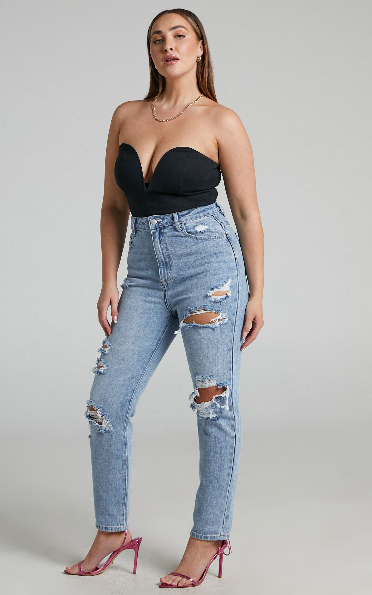 Mom sale distressed jeans