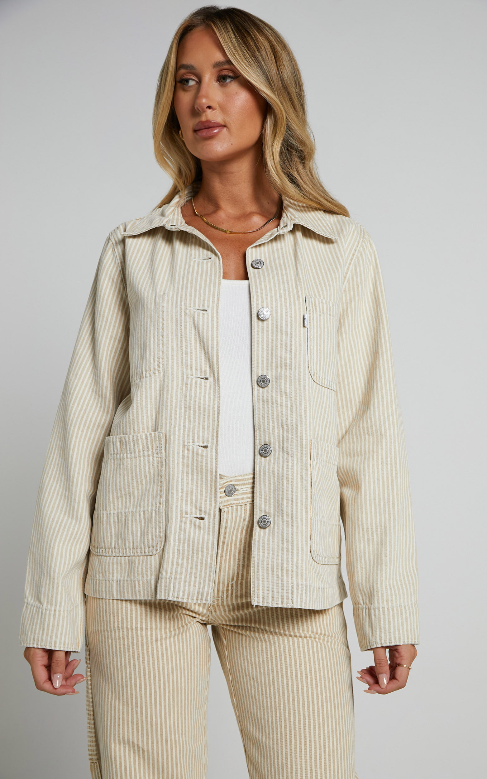 Levi s UTILITY CHORE JACKET in Lines In The Sand Trucker Showpo