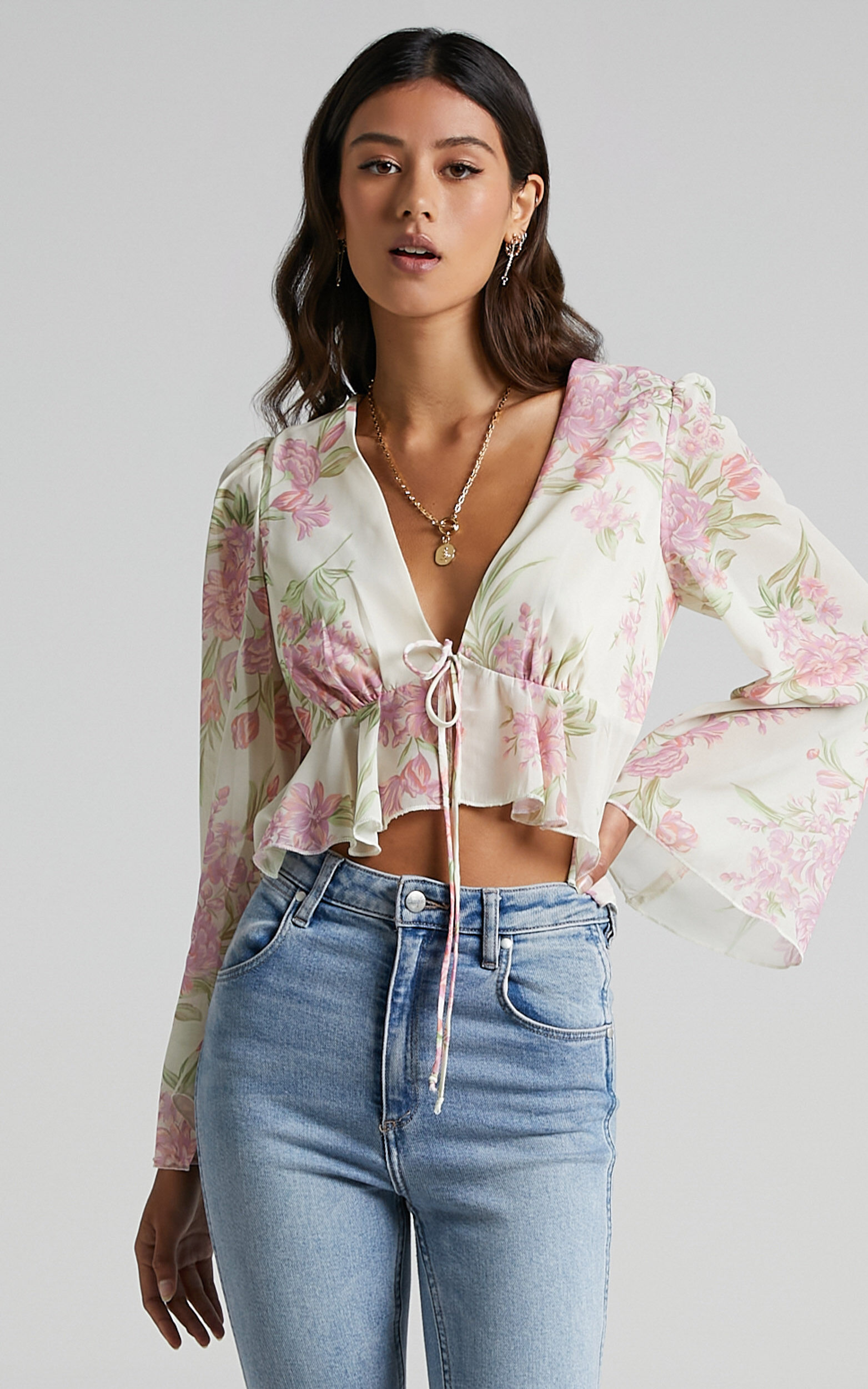 Dance It Out Top in Cream Floral | Showpo USA