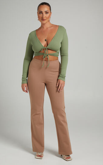 Margot Pants - Flared Pants in camel