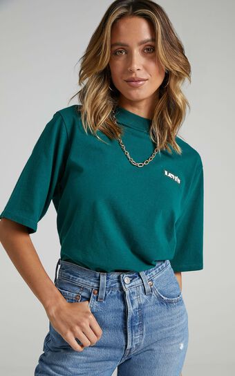 Levi's - Heavyweight Box Logo Tee in Forest
