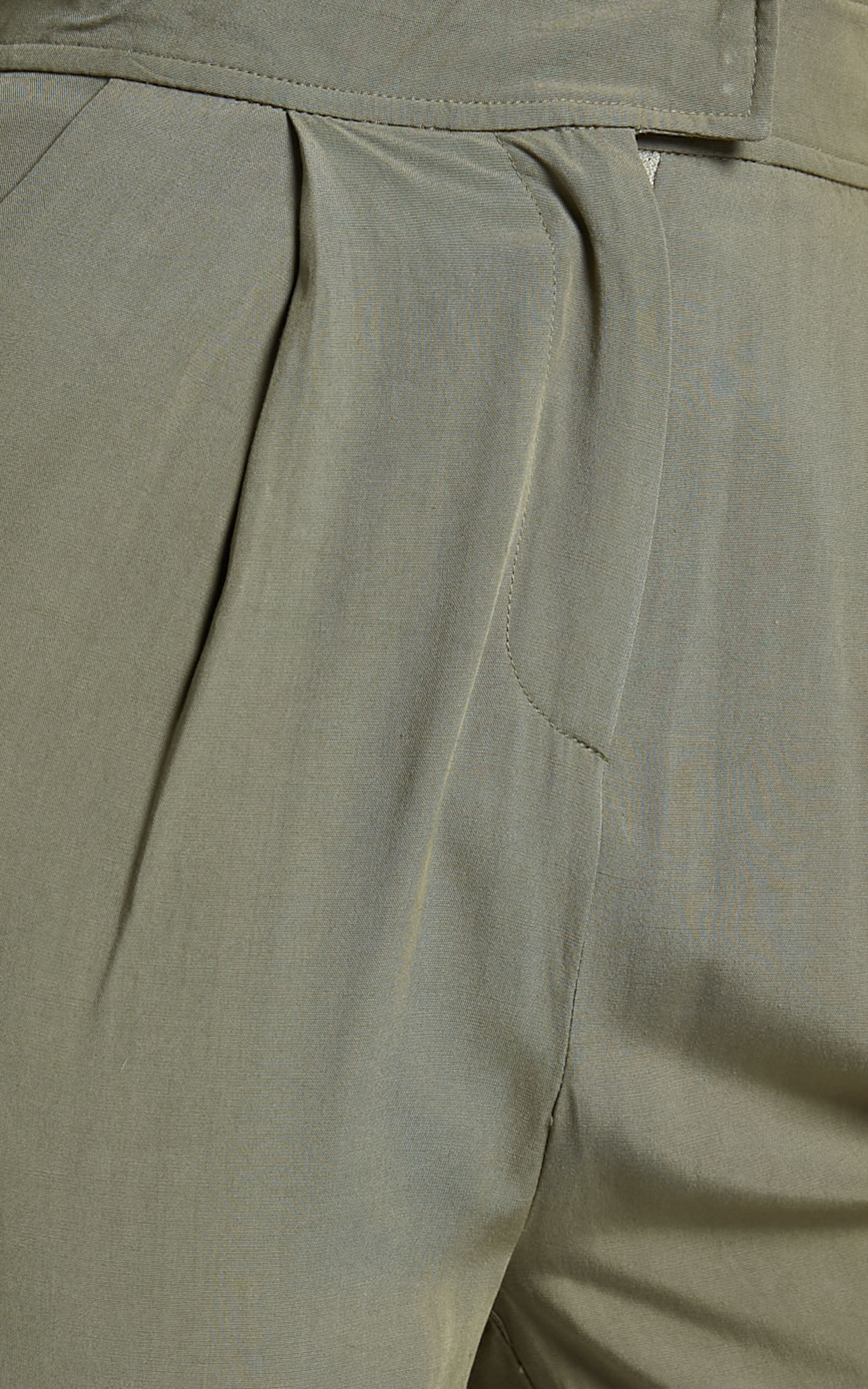 Ayelin Jumpsuit - Linen Look Relaxed 3/4 Sleeve Jumpsuit in Khaki ...
