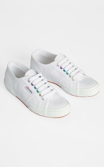 Superga - 2750 Colourful Eyelets Sneakers in A9T White