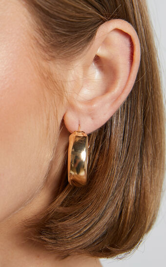 Alfie Earrings - Chunky Hoop Earrings in Gold