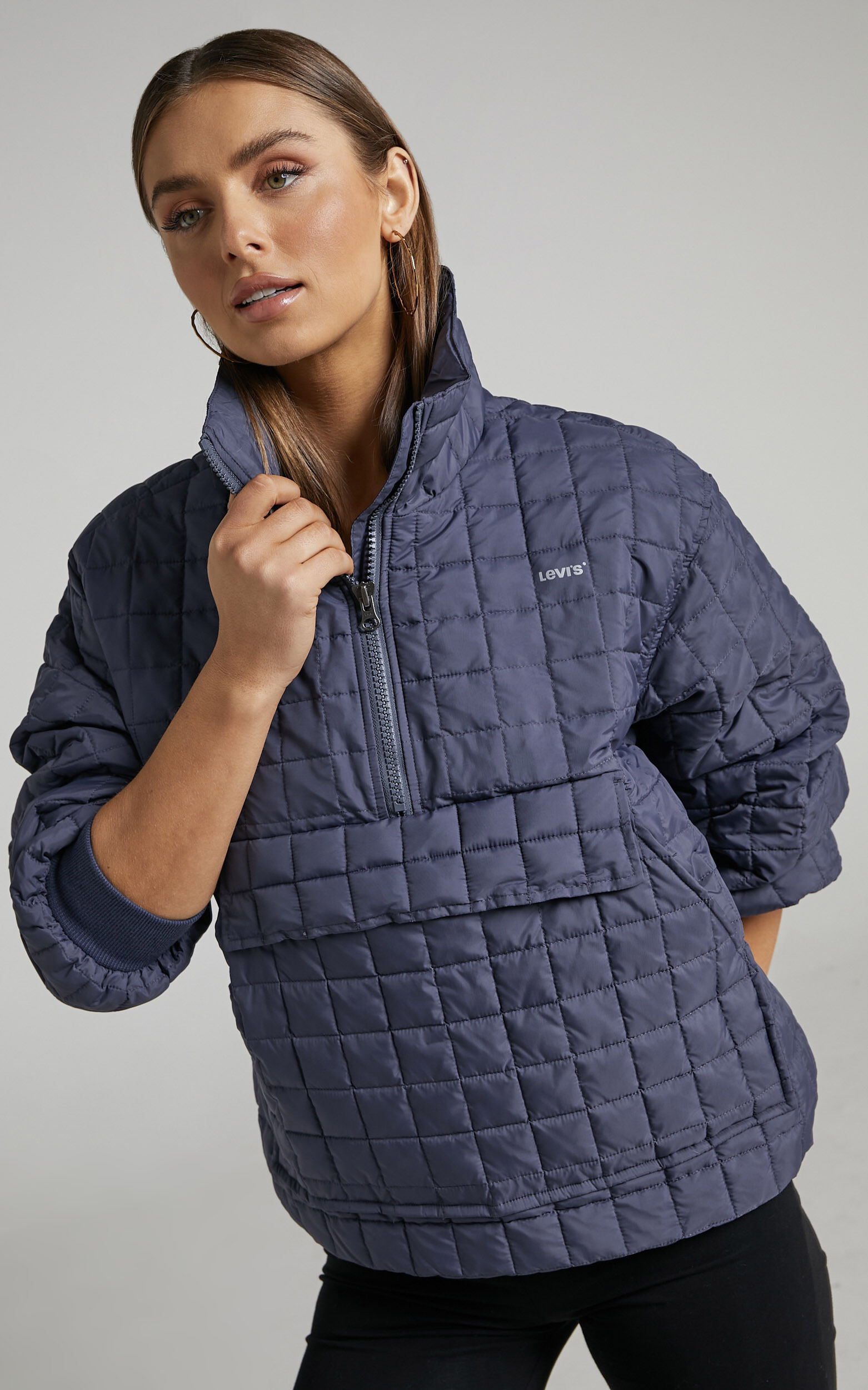 Levi s Sidel Quilted Jacket in Odessey Grey Showpo