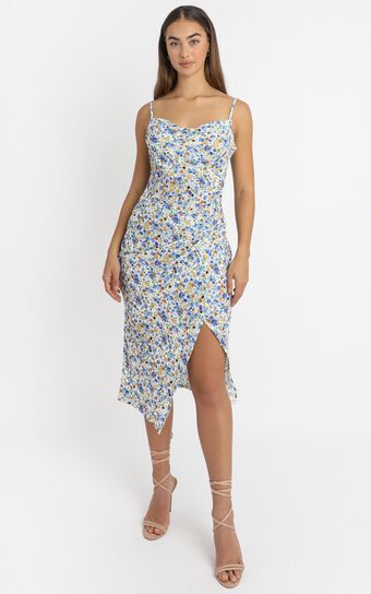 Give Your All dress In Blue Floral