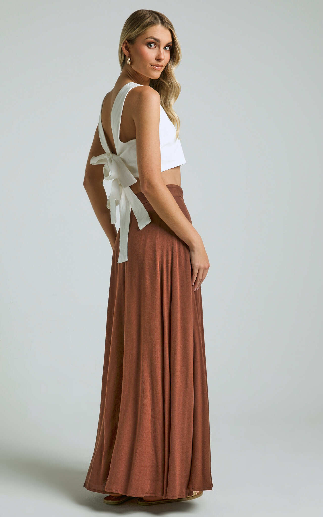 Break A Leg Maxi Skirt - Wrap Tie Skirt in Espresso | Showpo
