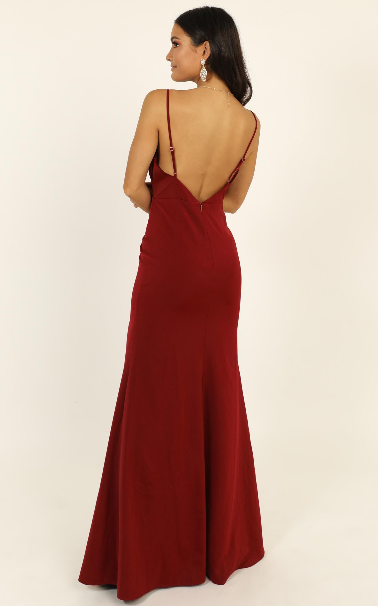 Belle Of The Ball Maxi Dress In Wine Showpo USA