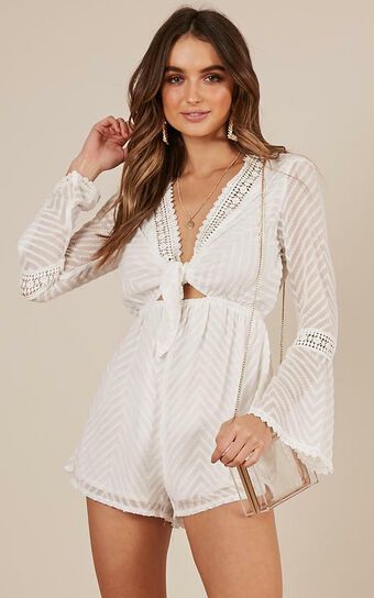 If You Know Playsuit In White