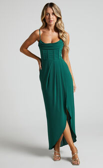 Emerald Green Satin Ruffle Bodice Dress /emerald Green Short Skirt Corset  Dress /prom Dress/emeral Green Strapless Corset Dress/party Dress 