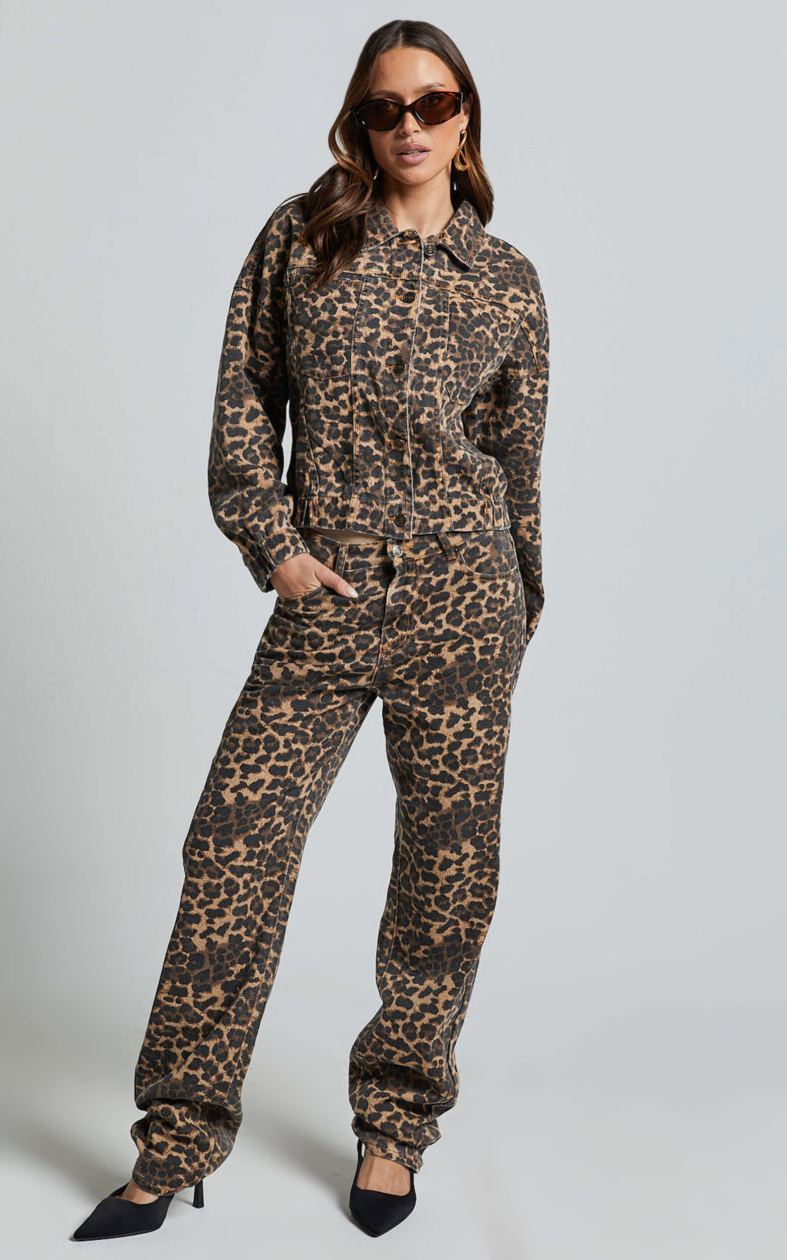 Lioness - Carmela Jeans in LEOPARD - L, BRN1