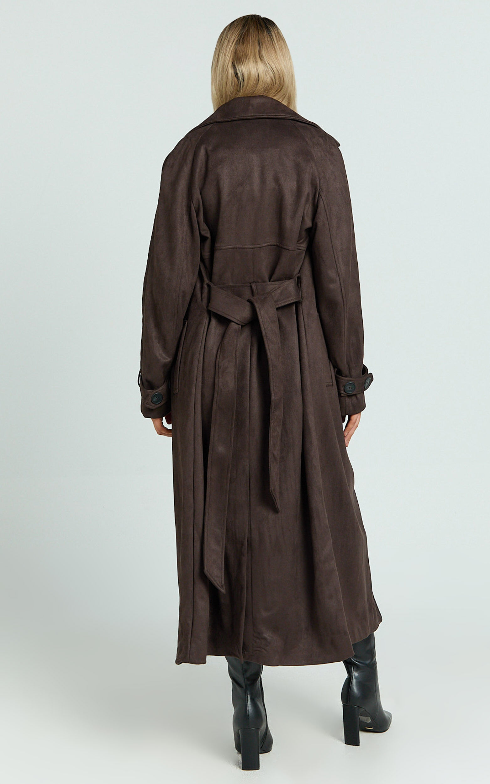【PORTERNA】Coca button long coat BOSS - Loose-fit trench coat with belt - Light Beige