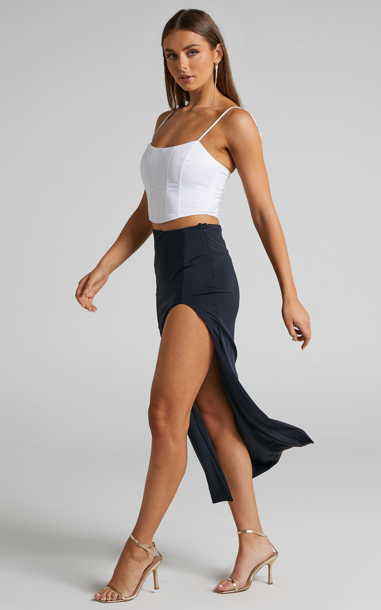 High split skirt best sale midi