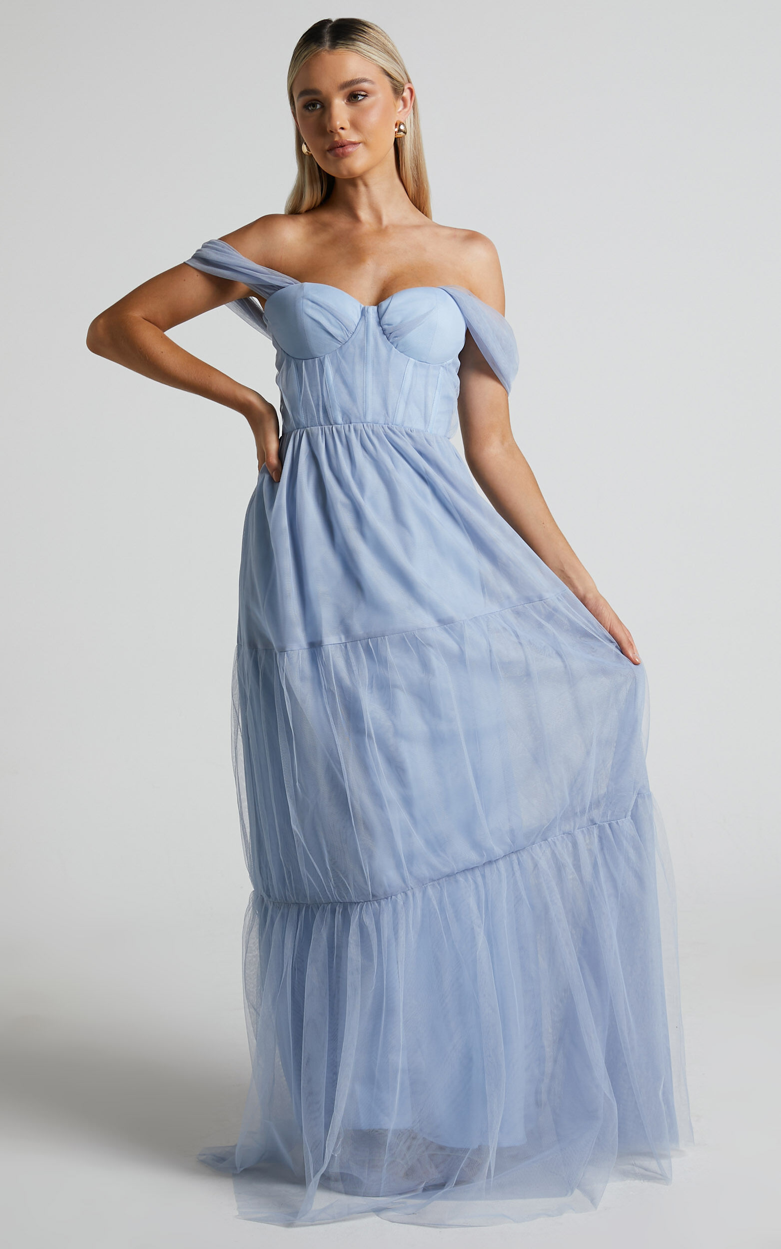 Casual tulle maxi dress discount
