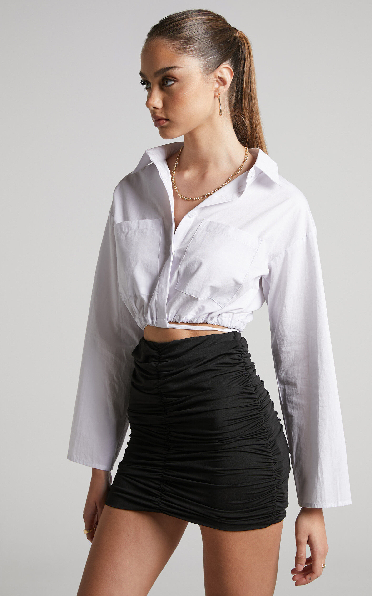 Ruched bodycon skirt new arrivals