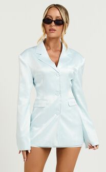 Lioness - Leo Cinched Blazer in Pale Blue