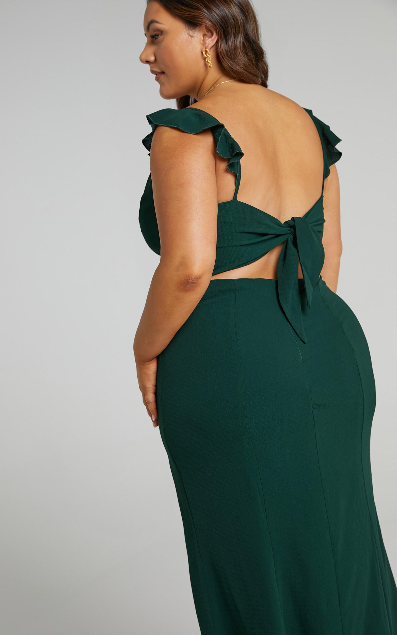 Showpo emerald dress on sale