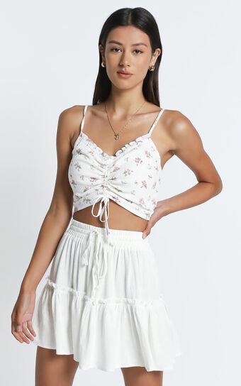 Tennessee Top in White Floral