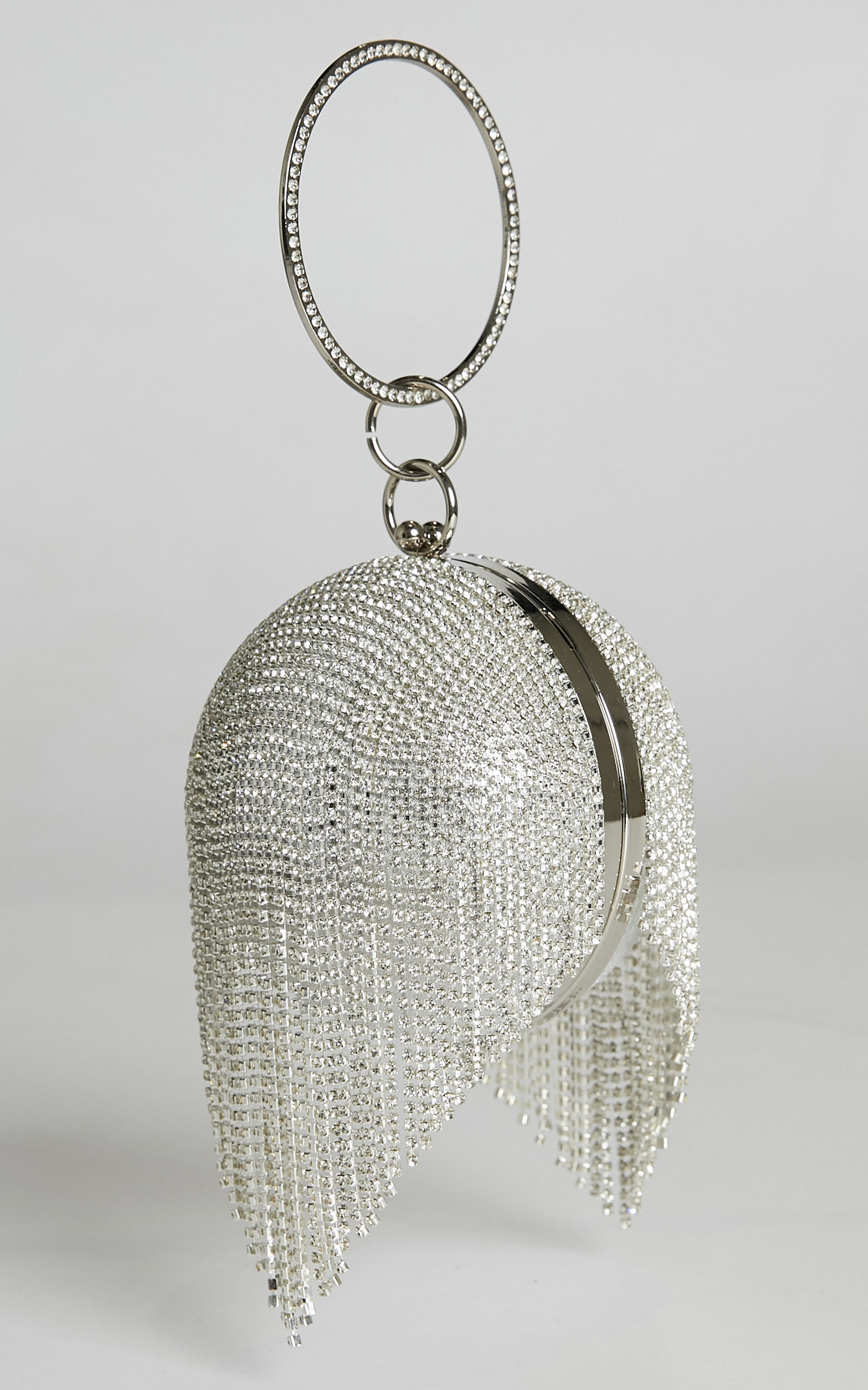 Silver sphere clutch bag 2025