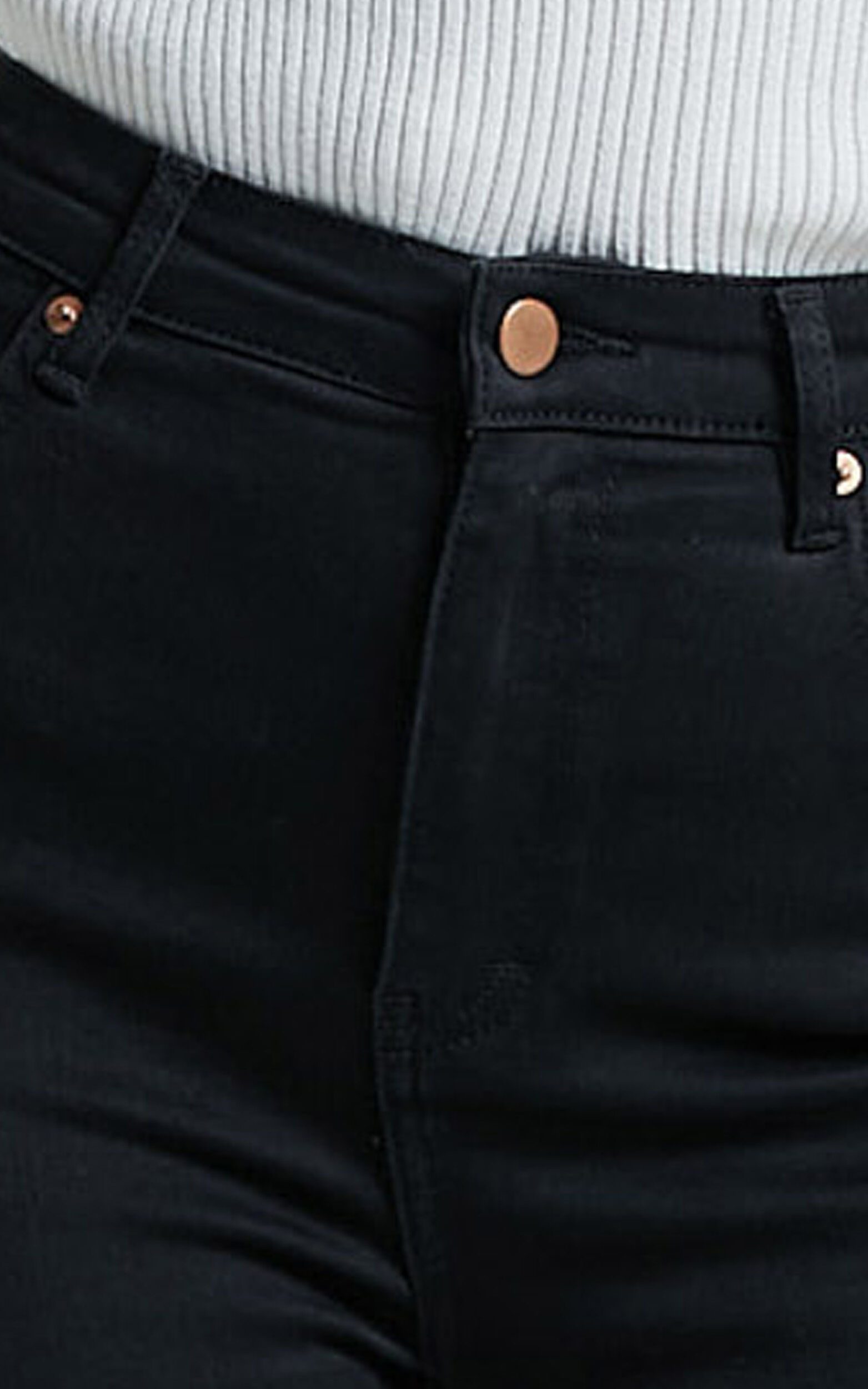 Lucilla Jeans - High Waisted Contour Fitted Denim Jeans in Black Wash ...