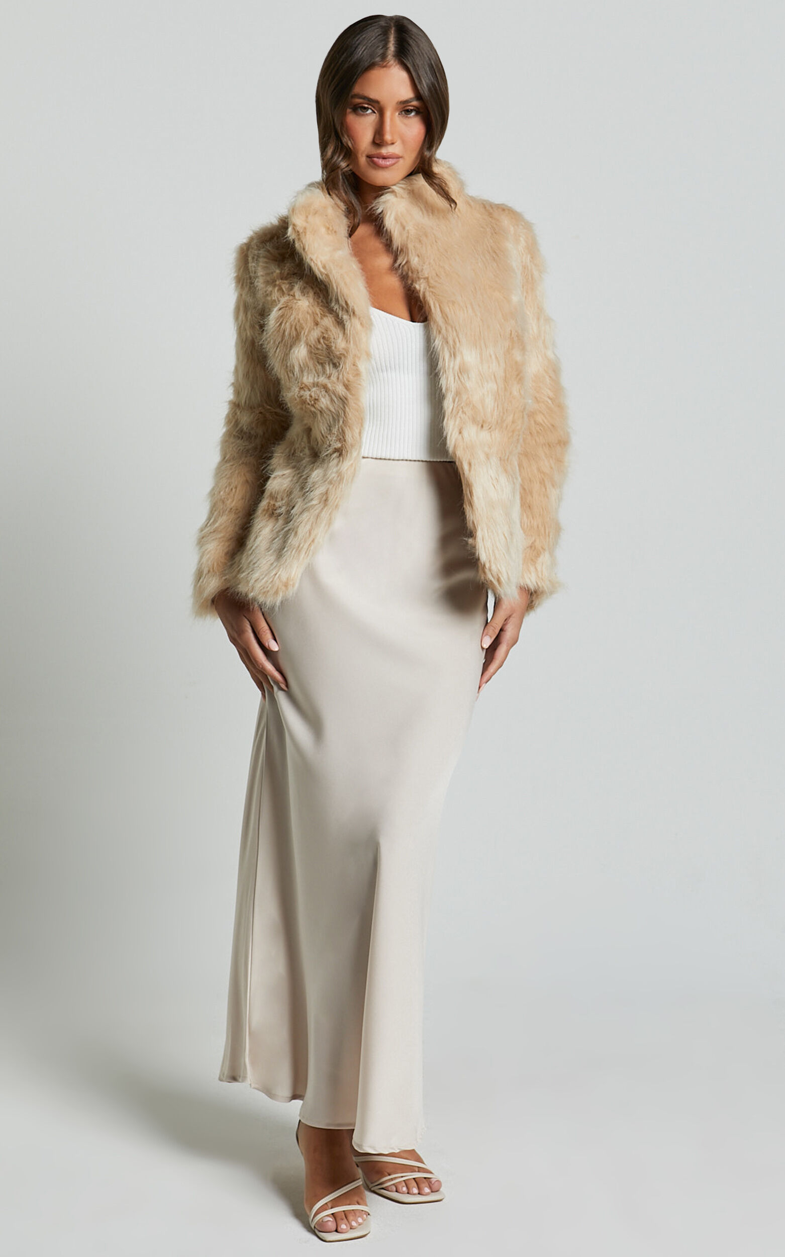 Lioness Bada Bing Faux Fur in Beige Showpo EU