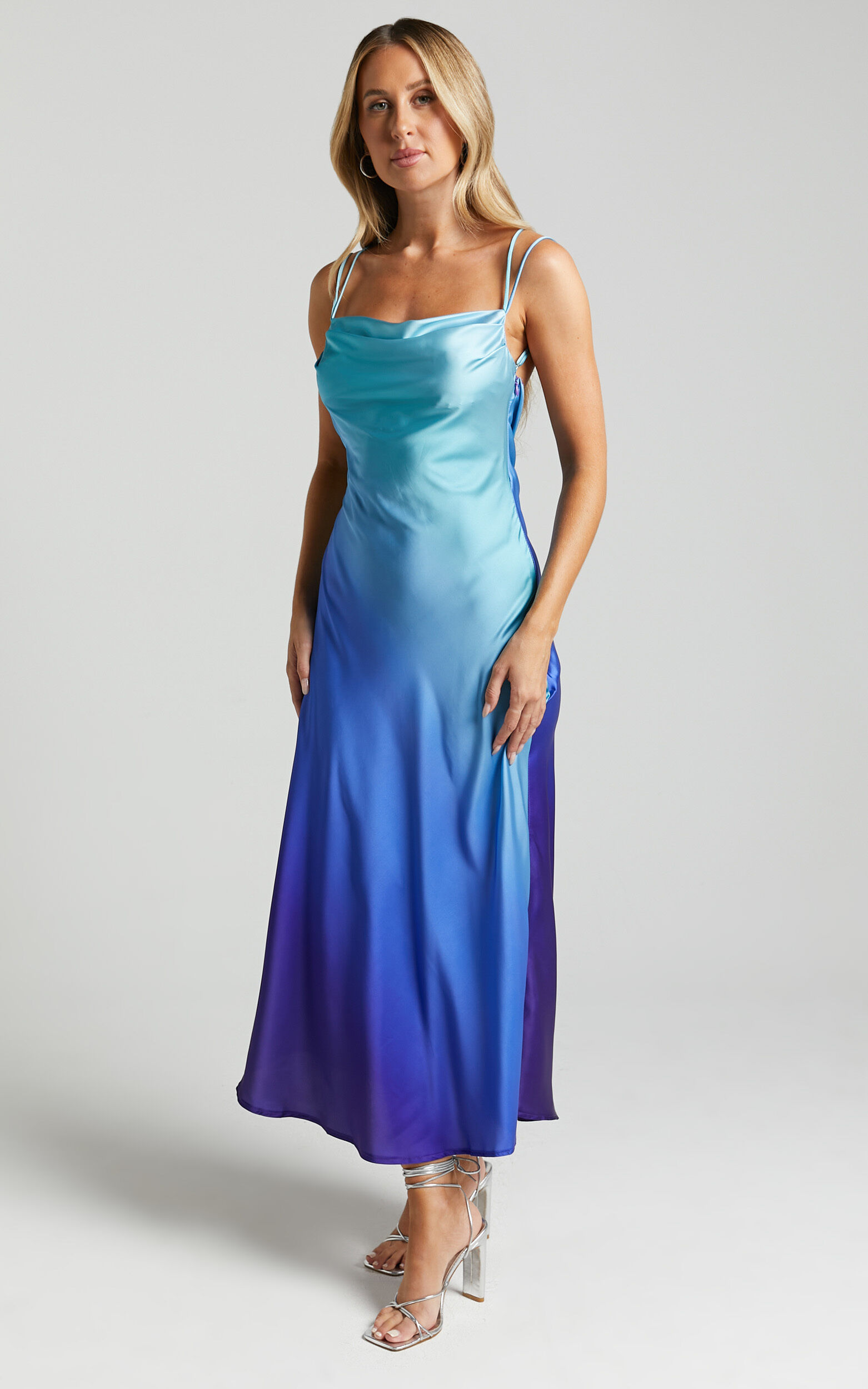 Ombre cheap satin dress