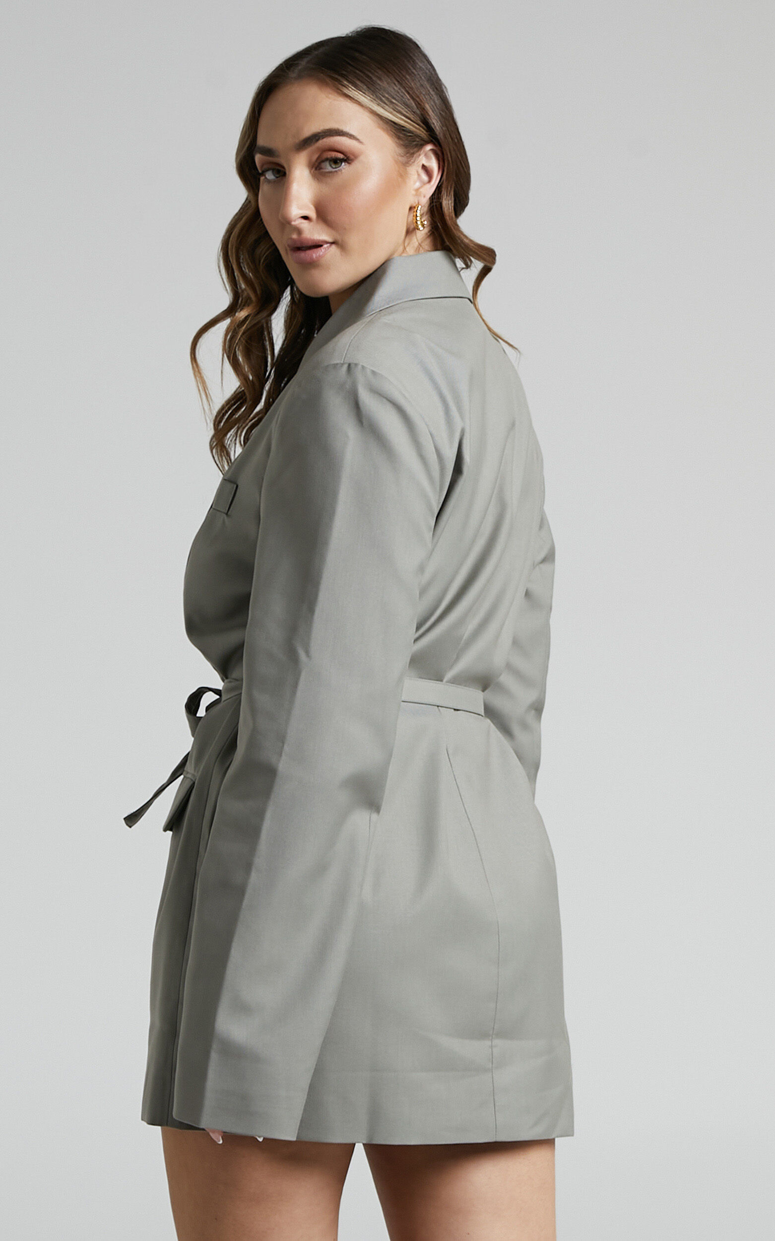 Lioness Olympia Blazer Dress in Stone Showpo USA