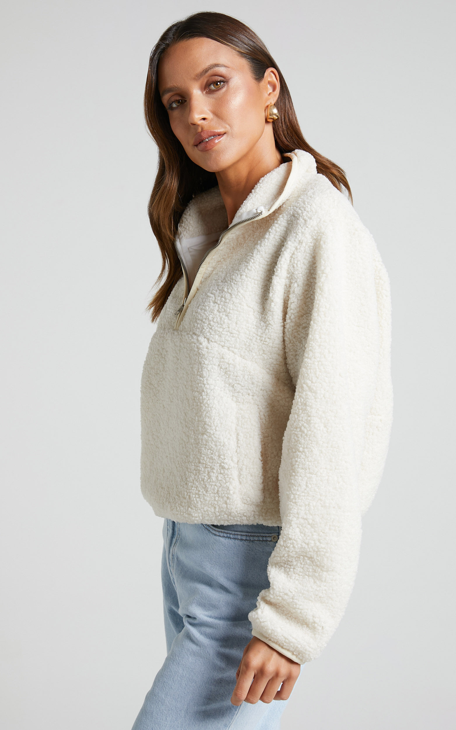White shop teddy jumper