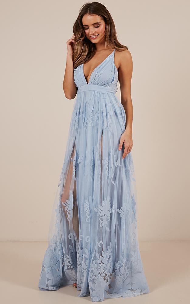 Promenade maxi dress in navy shop