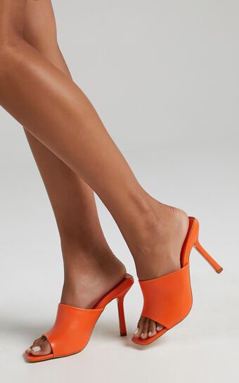 Public Desire - Zavia Heels in Orange PU