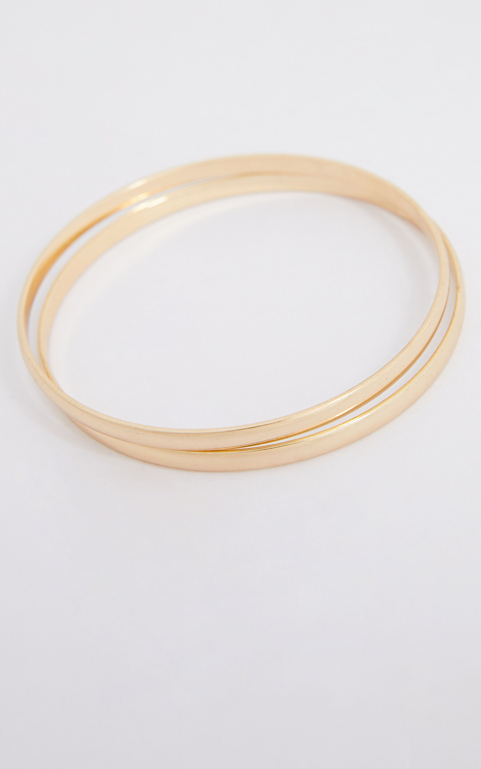 Solid gold hotsell bangle bracelet set