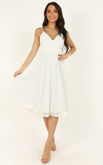Far Beyond Dress in White Lace