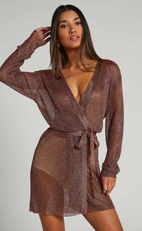 Lioness - Take Me To Rio Mini Dress in Copper