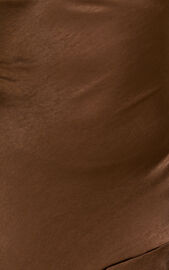 Emma Maxi Dress - Cowl Neck Front Split Dress in Chocolate | Showpo USA
