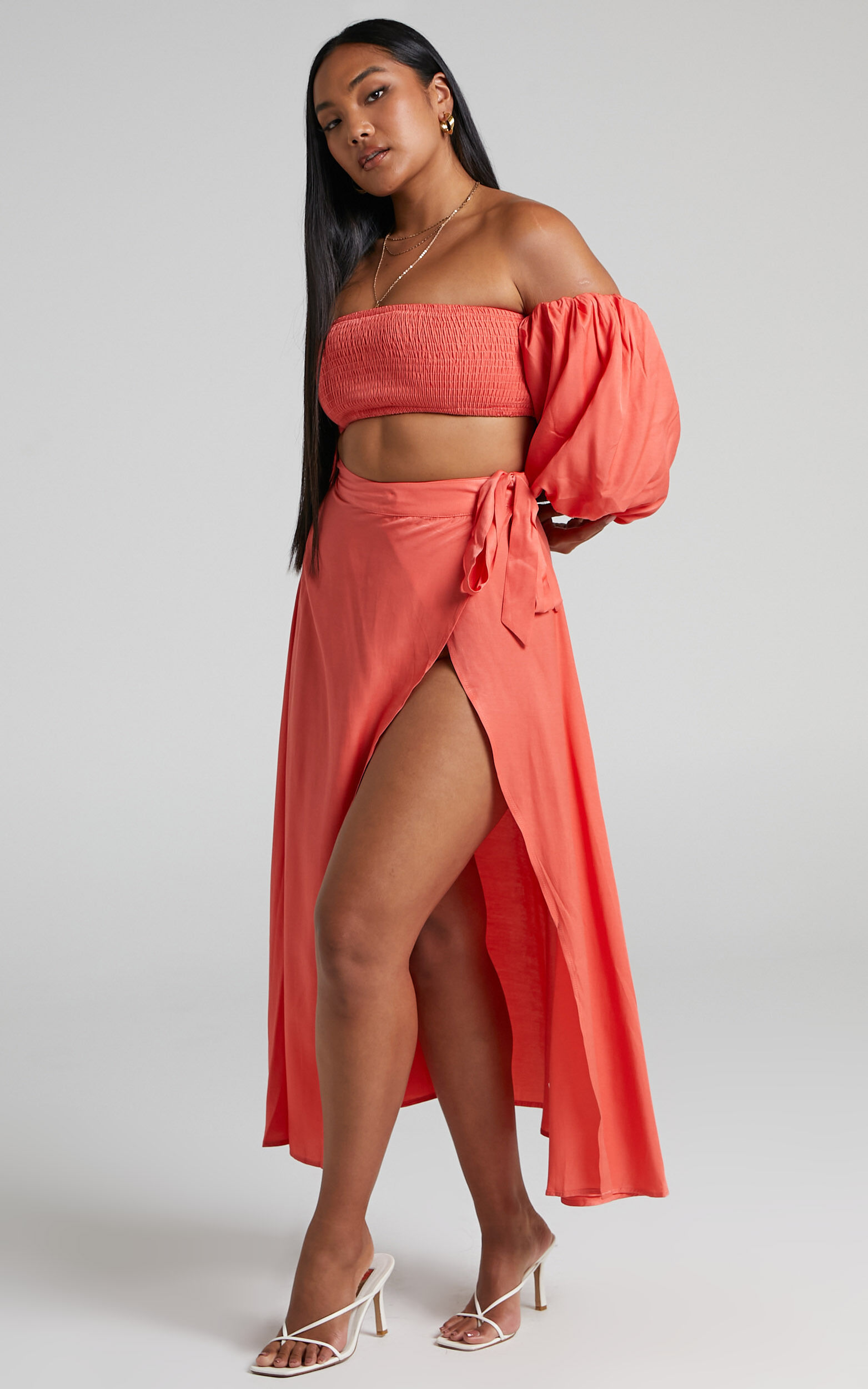 Two piece deals wrap skirt set