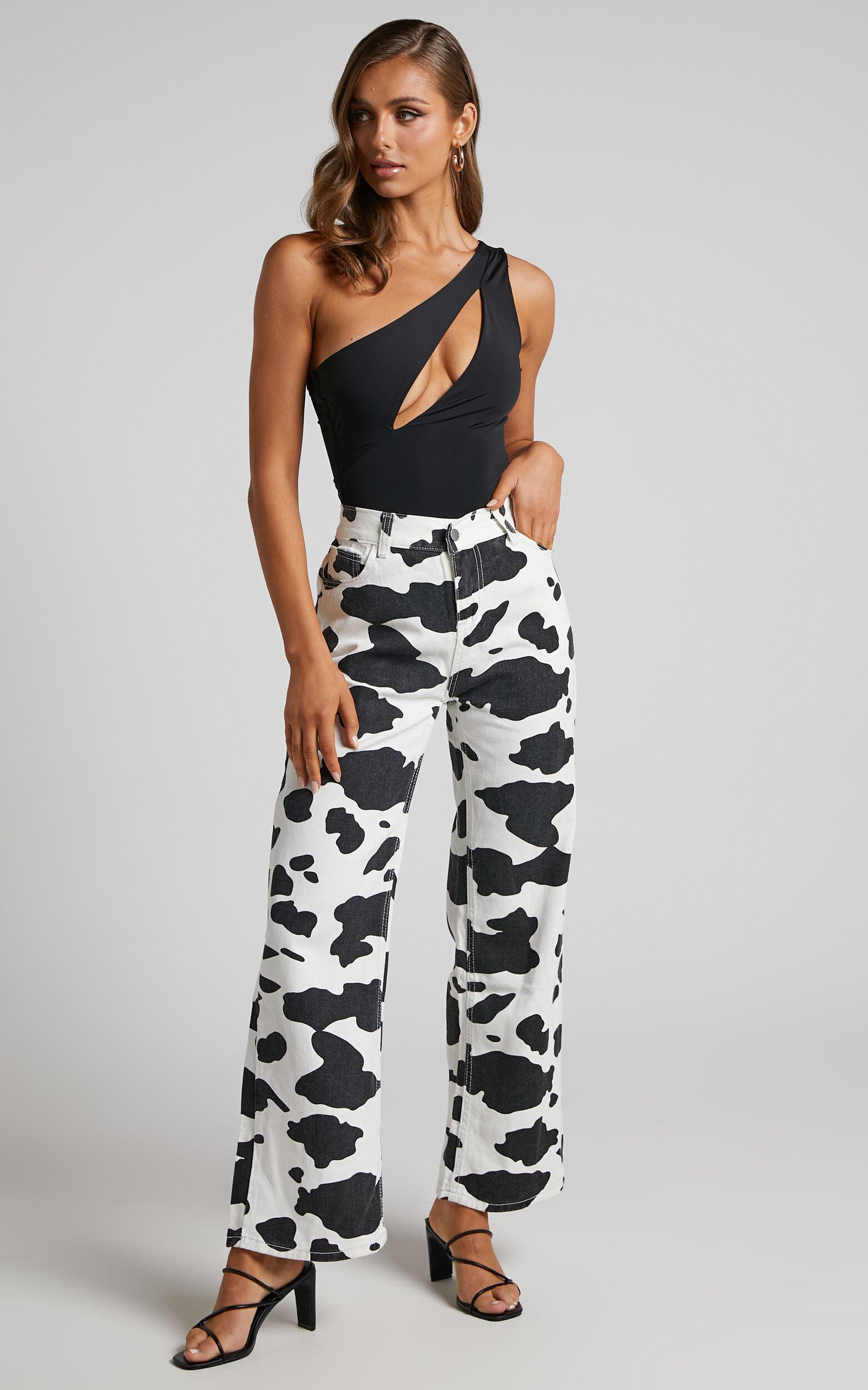 Cow hotsell print pants