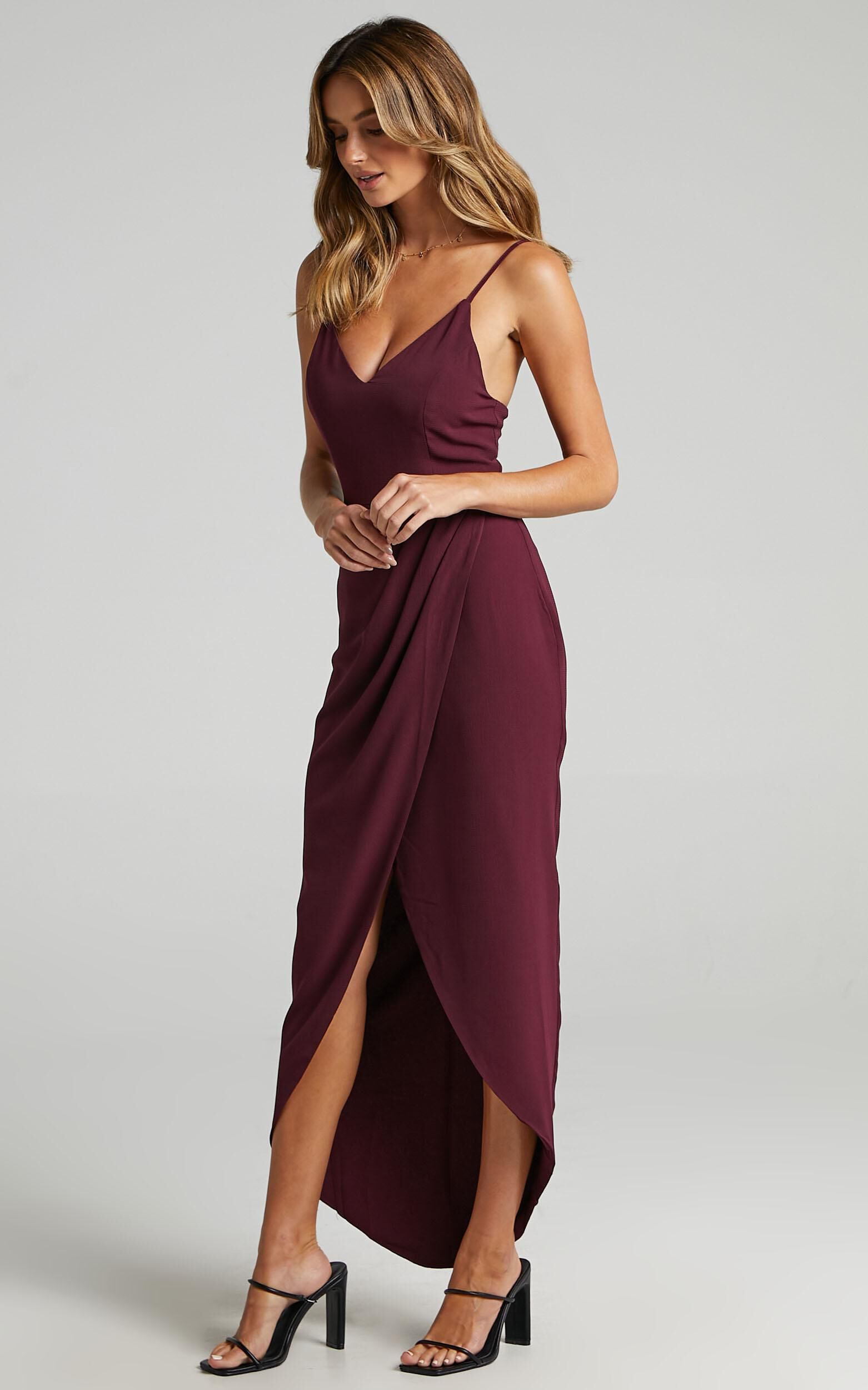 Showpo burgundy dress 2025