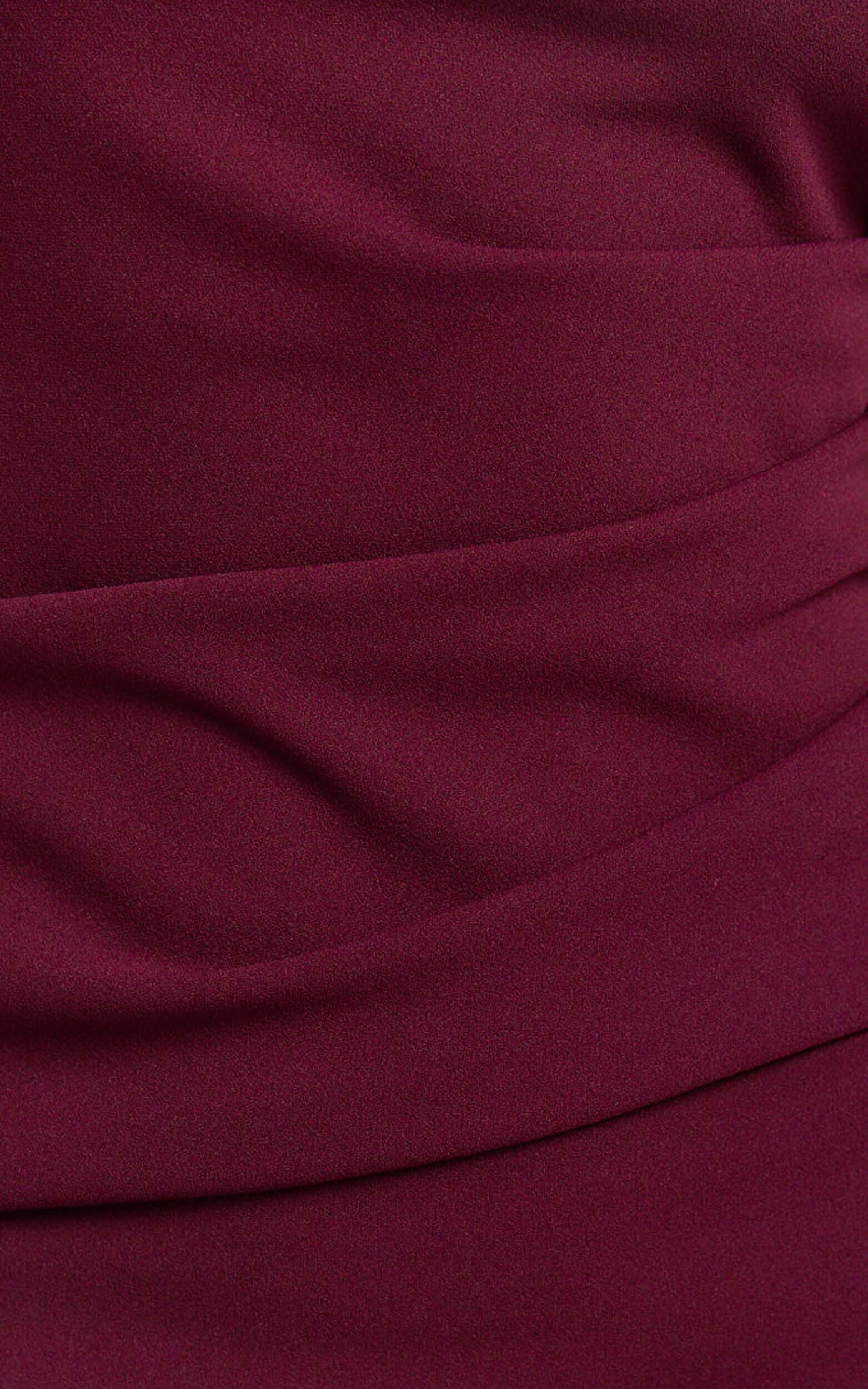 Vilma Mini Dress - One Shoulder Bodycon Dress in Wine | Showpo USA